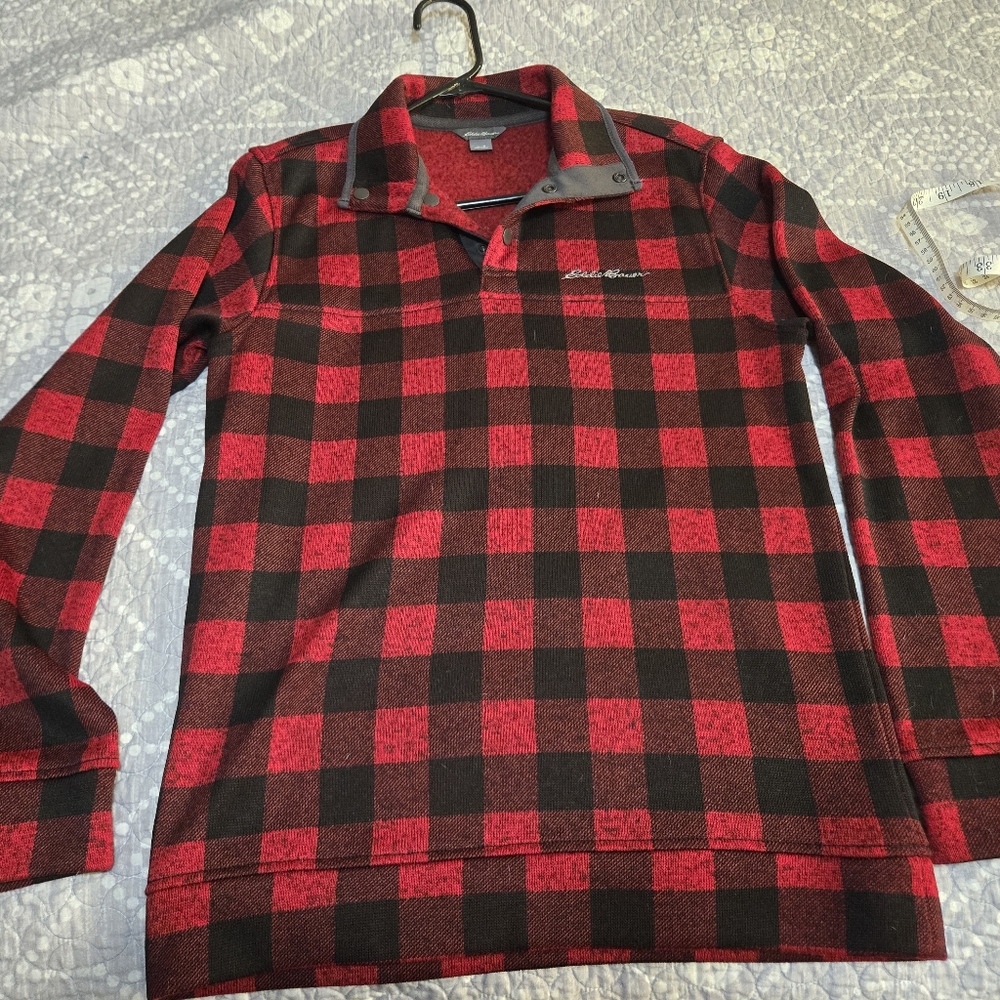 Eddie Bauer Pull Over plaid shirt